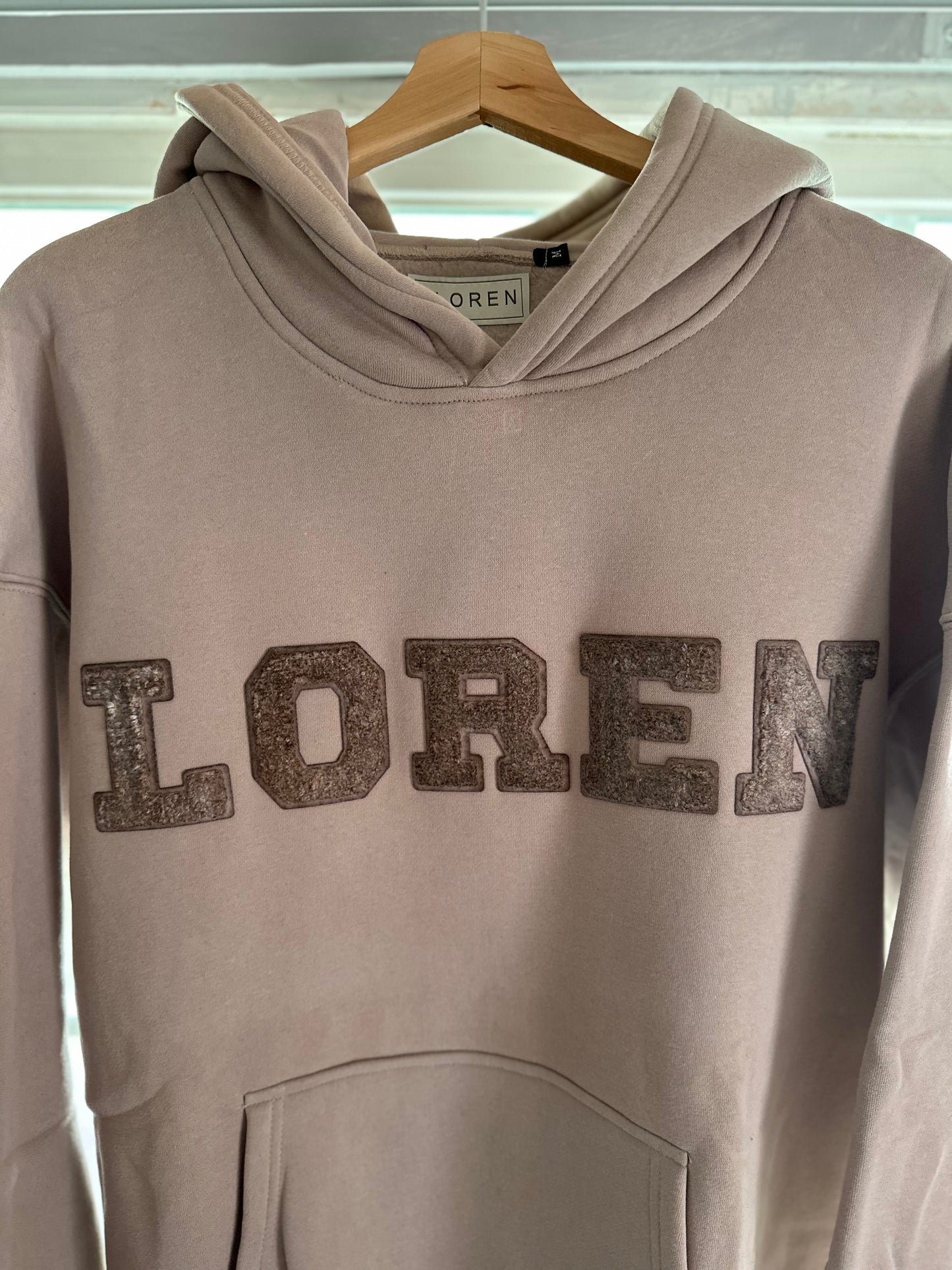 LOREN CHENILLE HOODIE/Coffee Beige