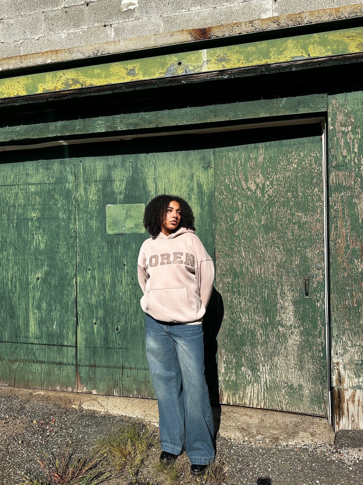 LOREN CHENILLE HOODIE/Coffee Beige