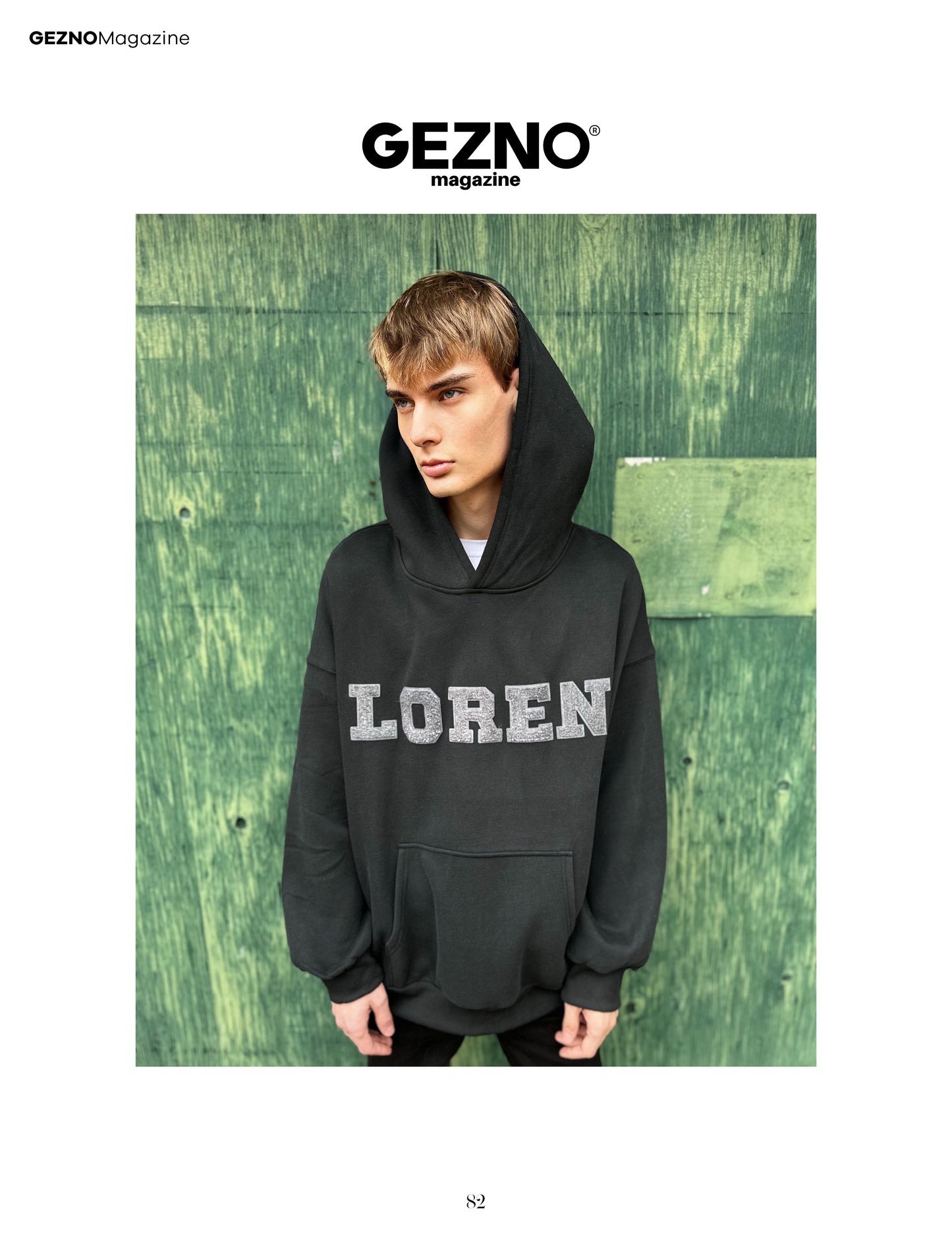 Chenille Black/Grey Hoodie